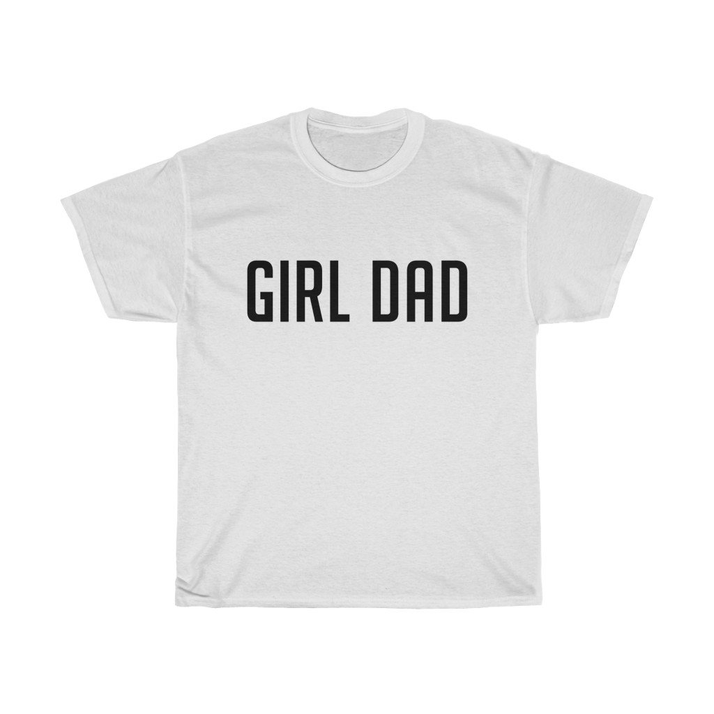 T-Shirt White / S Girl Dad men tshirt tops, short sleeve cotton man t-shirt, small - large plus size