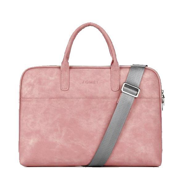 Apple Pink / 13" Fashion Waterproof Scratch-resistant Laptop Briefcase 13 14 15 inch Notebook Shoulder Bag Carry Case For women and men