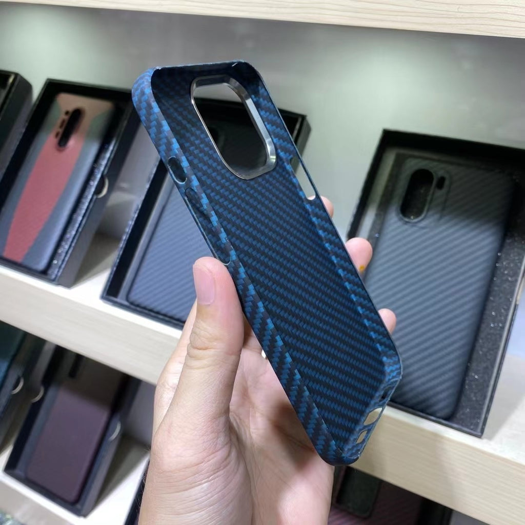 Real Carbon Fiber Phone Case for IPhone 13Pro 13 12 Pro Max Ultra thin Anti fall Business Cover for IPhone 13 Mini Shell|Phone Case & Covers|