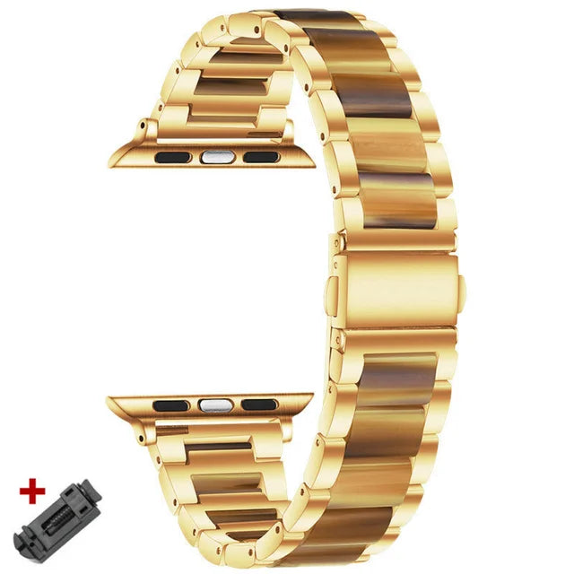 Women Wristband for Apple Watch Band 6 Se 5 4 40mm 44mm 8 7 41mm 45mm Steel+resin Bracelet for IWatch Ultra 49mm 38mm 42mm Strap