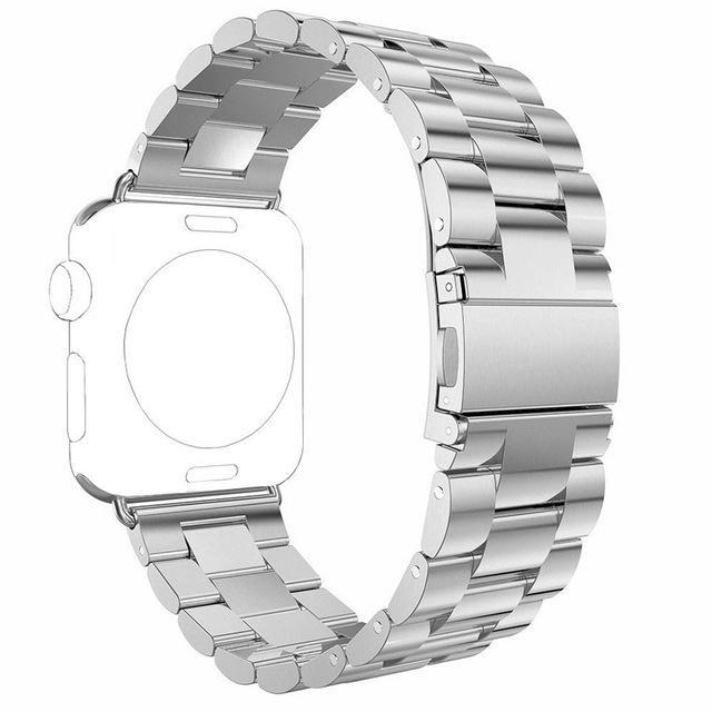 Watchbands Silver / 38mm / 40mm Apple Watch Series 6 5 4 Band, Men's Durable Steel Sport link Bracelet