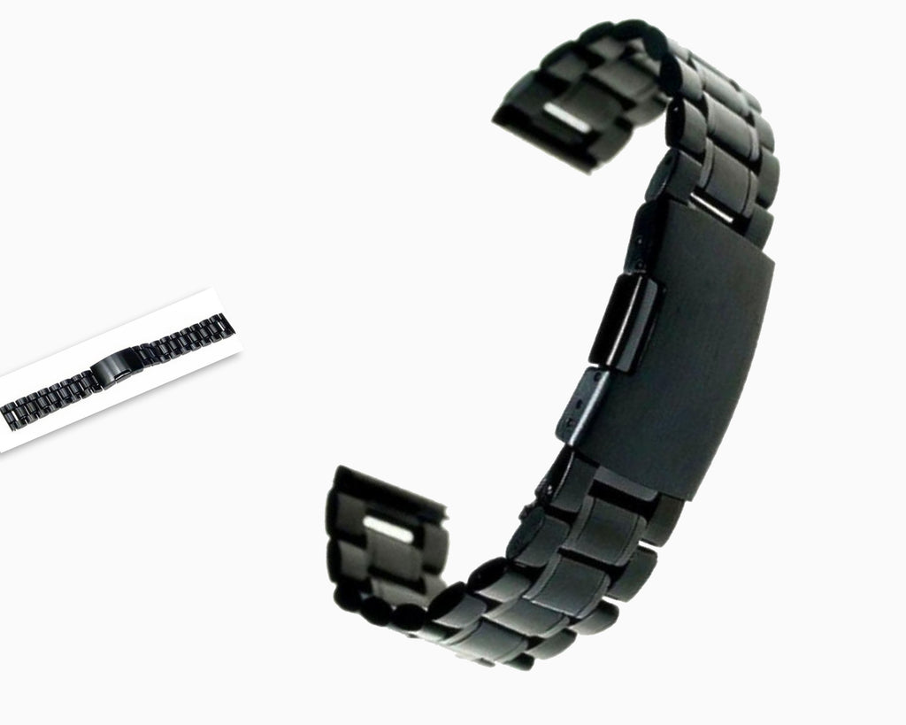Watch Strap Black Stainless Steel Bracelet Watch Band Strap Straight End Solid Links Stainless Steel Strap 18/20/22MM|stainless steel