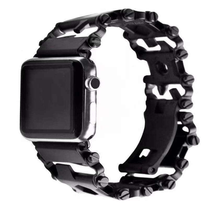 Stretchable Elastic Shimmering Silver Print Band For Apple Watch