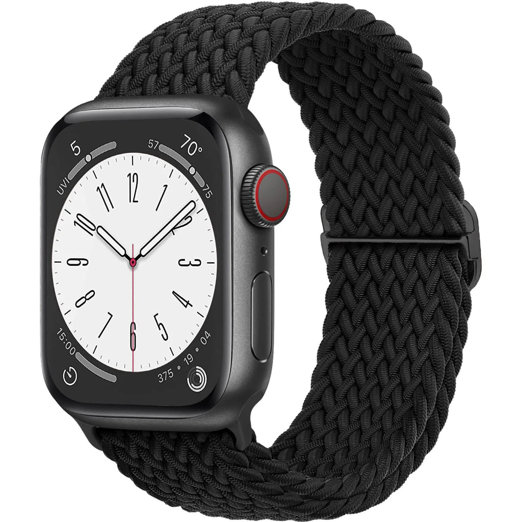 Braided Solo Loop For Apple watch band 44mm 40mm 49mm 45mm 41mm 38mm Elastic Nylon bracelet iWatch series 8 3 se 6 7 Ultra strap