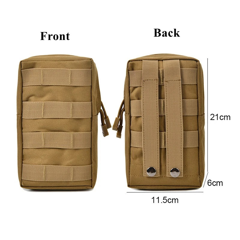 Men Tactical Molle Pouch Belt Waist Pack Bag Small Phone Pocket Military Waist Pack Running Pouch Travel Camping Bags Soft Back