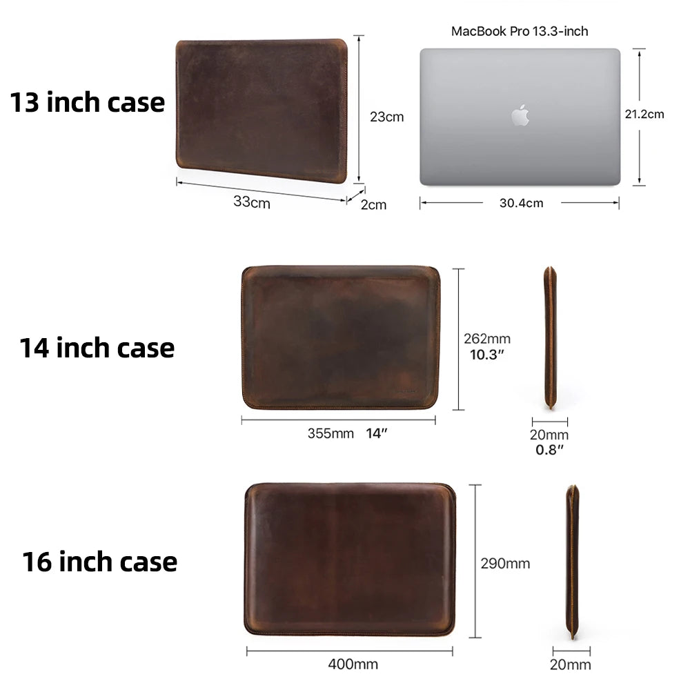 NEGOTIA Vintage Abbey - Leren Laptophoes 13 inch NEGOTIA Vintage Abbey - Leren Laptophoes 13 inch