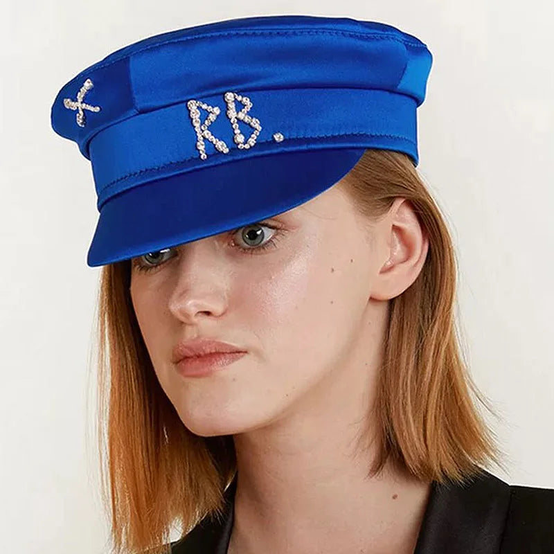 New Brand Designer Winter Hats Women Diamond Letter Stain Newsboy Cap Baker Boy Hat Visor