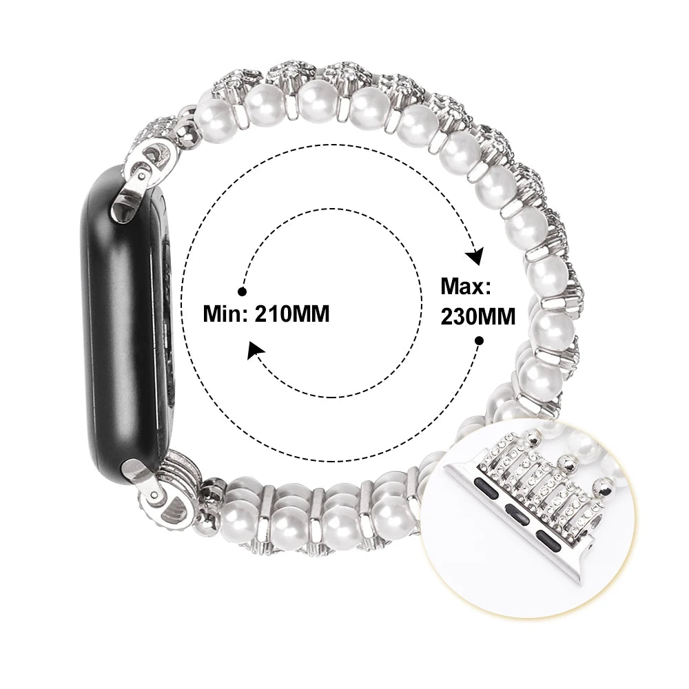 Bling Band for Apple Watch 38 40 41mm 42 44 45 49mm Diamond Metal Bracelet for iWatch Series Ultra 8 7 SE2 6 SE 5 4 3 2