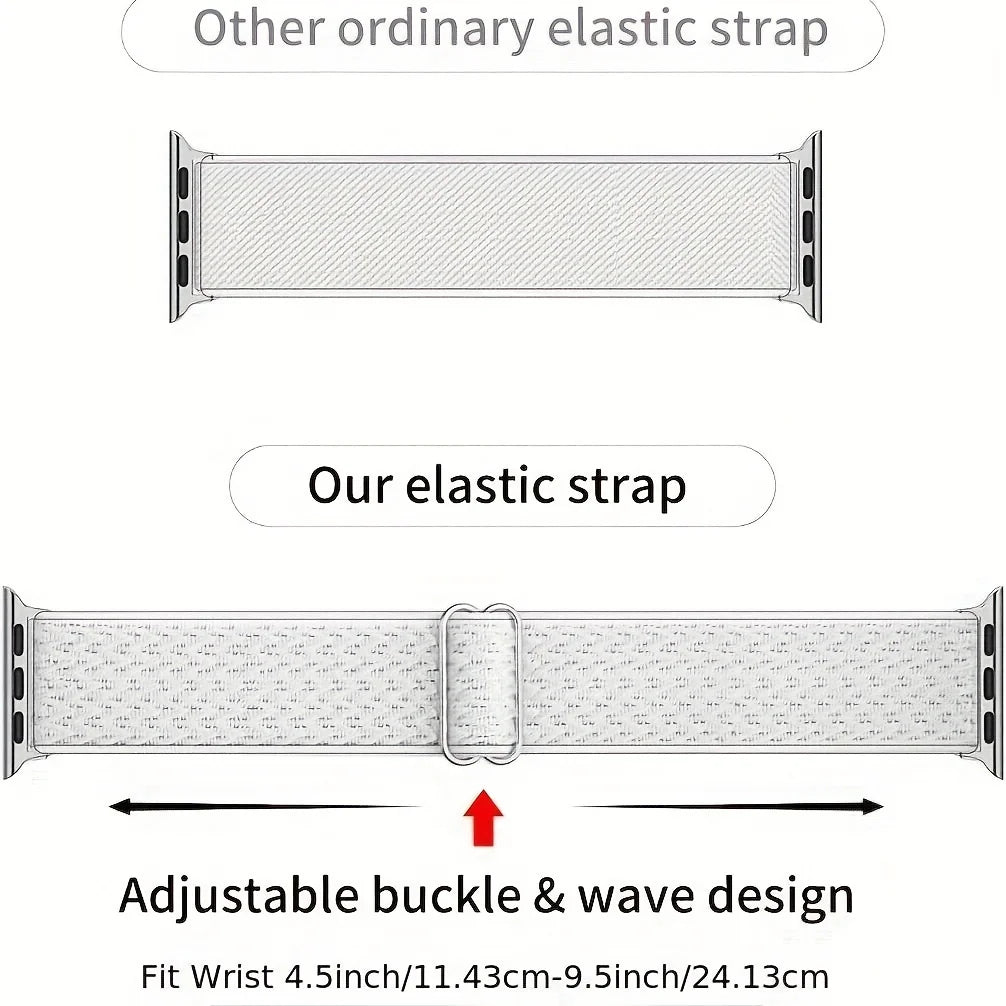 Braided Solo Loop Compatible with Apple Watch Band 38mm 40mm 41mm 42mm 44mm 45mm 49mm for Women Men, Nylon Elastic Straps Wristb