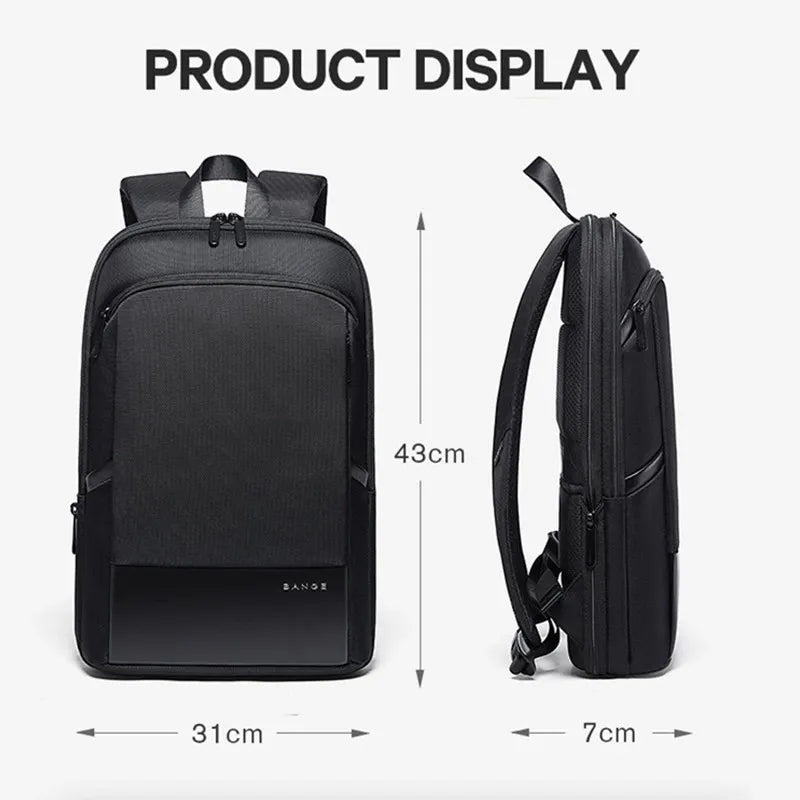 Men Business Waterproof 15.6" Laptop Backpack Fashion Male Classic Fashion Travel Moto&Biker Light Scalable Shoulder Bags