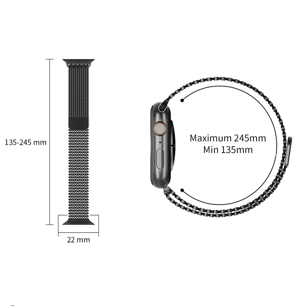 51％ Off | Metal Strap For Apple Watch 38mm 40mm 41mm Stainless Steel Bracelet Band For Iwatch Ultra 42mm 44mm 45/49mm Watchband Asseccory