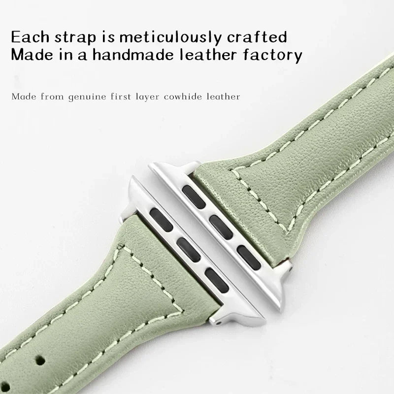 Leather watchband For Apple watch band ultra 49mm 45mm 41mm 44mm 40mm 42mm 38mm bracelet Strap correa iWatch series 8 7 SE 6 5 4