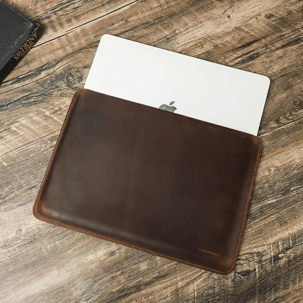 Laptop Bag For Macbook Pro Air M2 13 14 16 Case Leather Protective Cover Retro Notebook Sleeve Mouse Pad Gaming Mat Desk