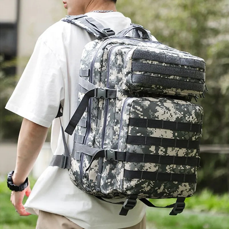 Men Army Military Tactical Backpack 900D Polyester 45L 3P Softback Out –