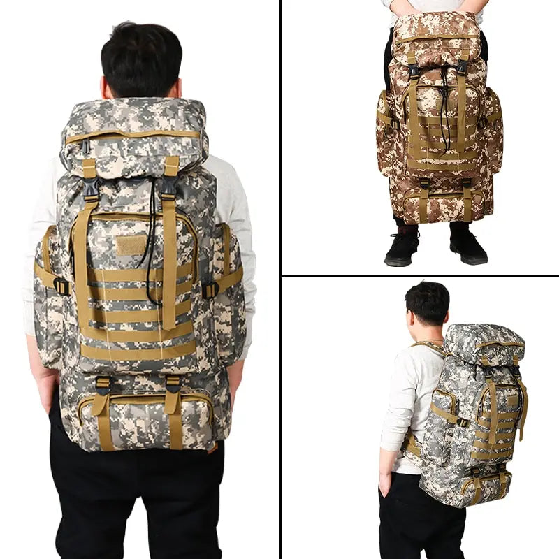 Outdoor Camouflage Backpack Men Large Capacity Waterproof Outdoor Military Backpack Travel Backpack for Men Hiking Bag