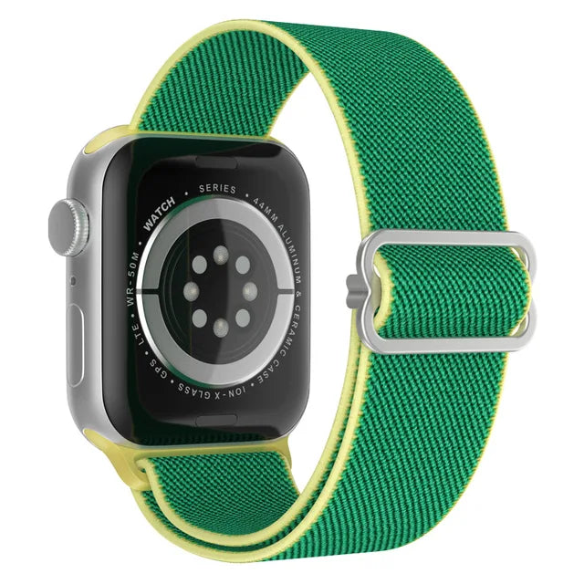 Scrunchie Strap for Apple watch Ultra 49mm band 45mm 44/40mm 41mm Adjustable Nylon solo Loop bracelet iWatch serie 4 5 se 6 7 8 9