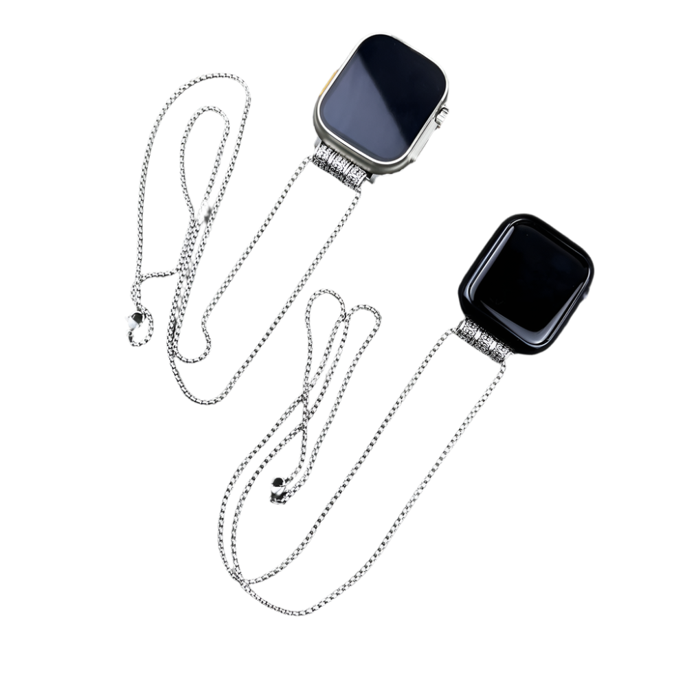 Necklace for apple watch Ultra2 ultra 49mm band iwatch 9 8 7 45mm 44mm se 6 5 4 44mm 40mm Stainless Steel Pendant Bracelet Link