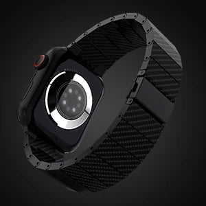 Luxury Carbon Fiber Band for Apple Watch Band 46mm 45mm 44mm 45mm 41mm 40mm Carbon Fiber Strap for iWatch 10 9 8 7 Ultra 2 49mm