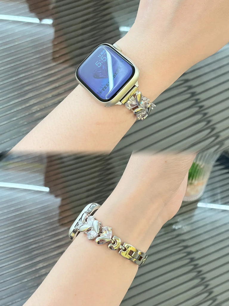 Jewelry Diamond Strap for Apple Watch Band 38 42mm 41 45mm Ultra 2 49mm Women Bracelet for iWatch 9 8 7 6 5 4 Se 40 44mm Correa