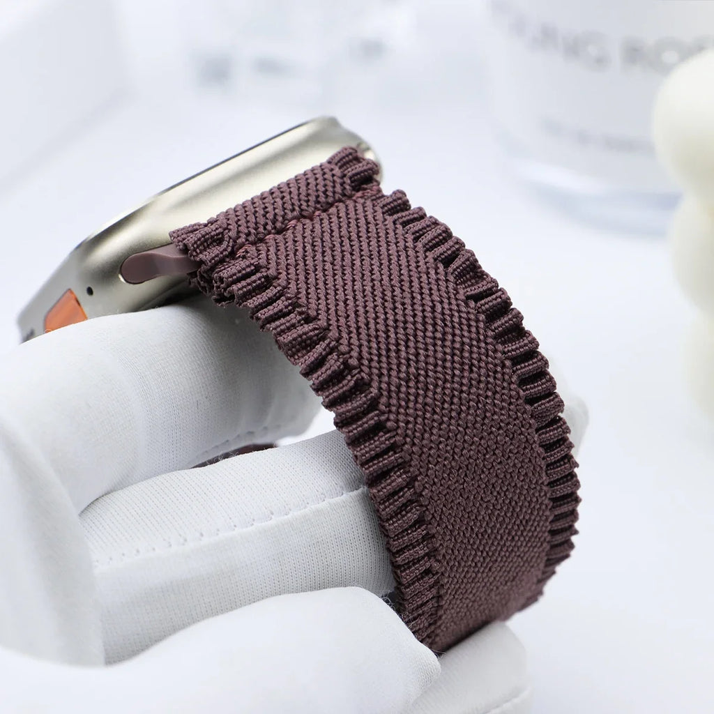 Elastic Nylon Fabric Strap for Apple Watch band 49mm 45mm 44mm Loop for iWatch series Ultra 9 8 7 6 SE 5 4 40mm 41mm 38 Bracelet