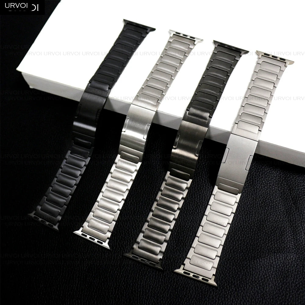 Full Titanium band for Apple Watch Ultra 2 link bracelet Series 9 8 7 6 SE54 buckle strap for iWatch 49mm adjust tool