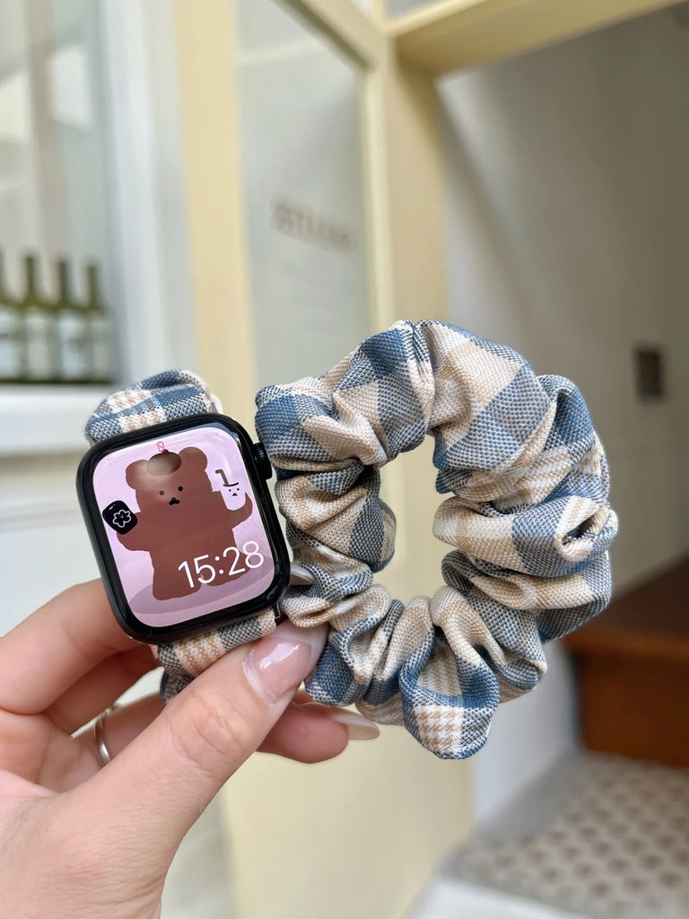 Scrunchie Strap For Apple Watch Band 49mm 45mm 44mm 41mm 40mm 42mm 38mm Elastic Fashion Fabric Loop iwatch Serie 8 7 6 5 4 3 SE