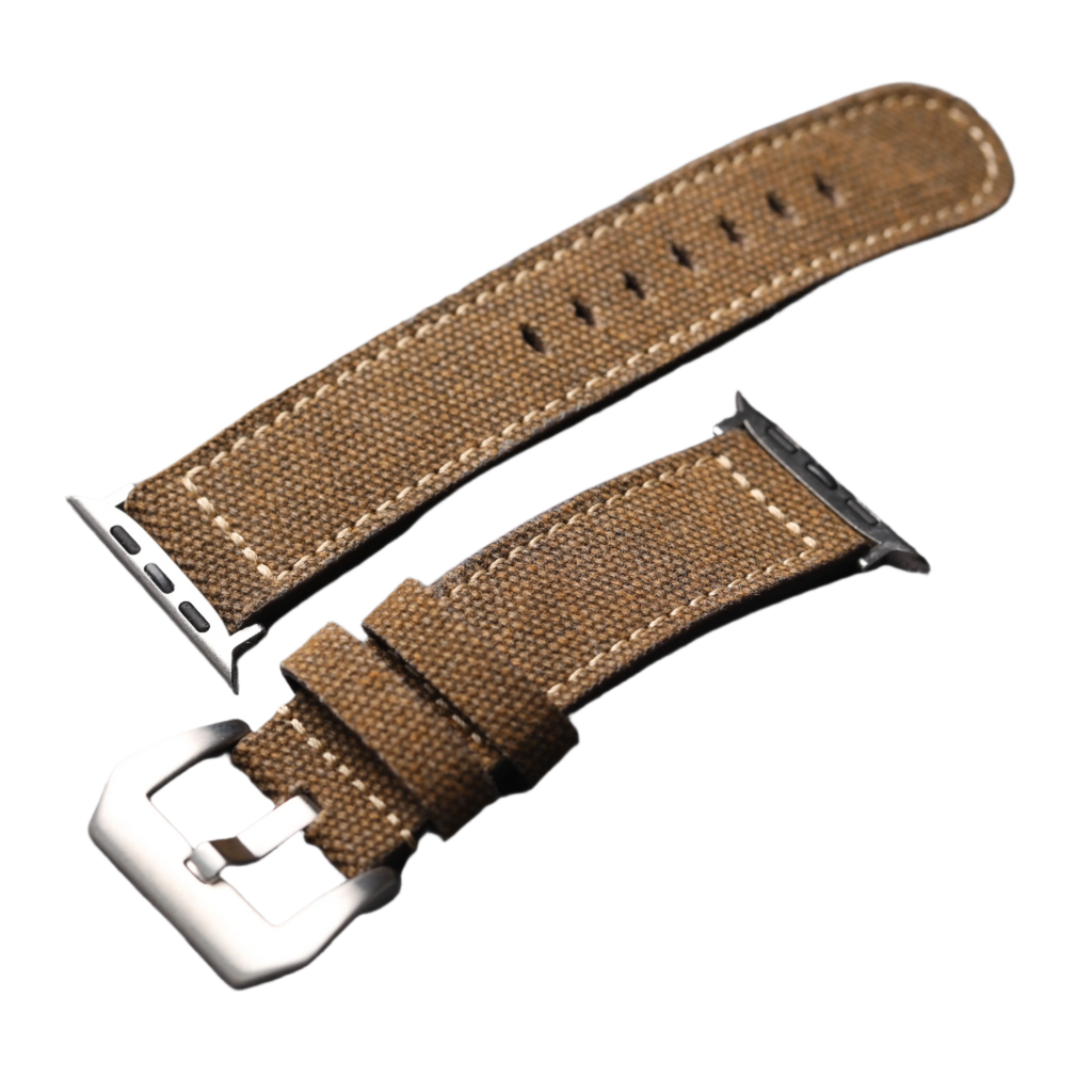 Waterproof and wear-resistant, World War II Soldier Canvas Adaptable Apple Watch Band, 49MM 45MM 44MM 42MM Men's S8 S9 Thickened