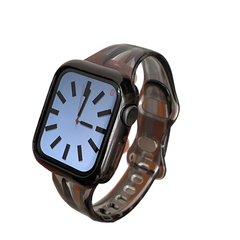 Transparent Resin Strap For Apple Watch Band iWatch 7 6 5 4 3 2 SE 1 41mm 45mm 38mm 42mm 40mm 44mm For Men Women Clear Bracelet