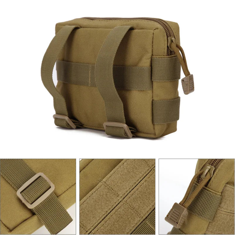 Military Tactical Waist Bag Outdoor Camping EDC Tool Pouch Wallet Fanny Backpack Phone Bag Nylon Molle Hunting Waist Belt Pocket