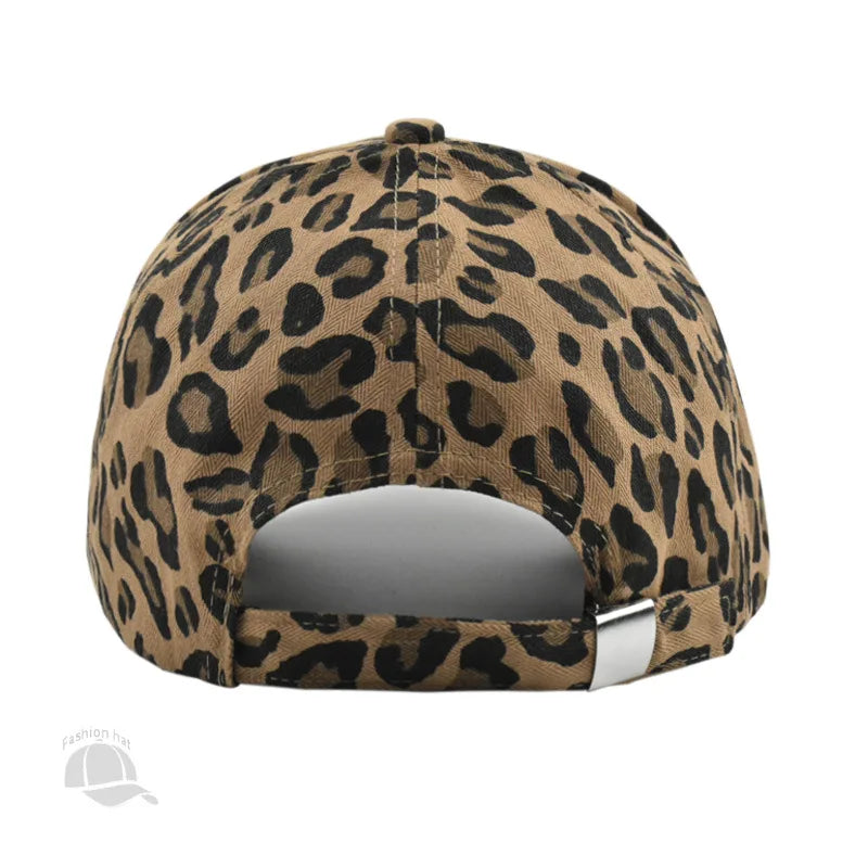 The New Round Top Hat Men Women Leopard Print Baseball Cap Outdoor sun-shading Versatile Duck Tongue Cap Casquette Homme