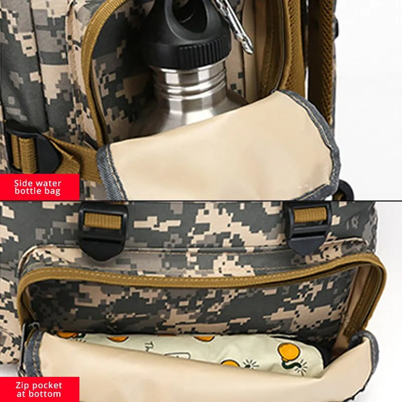 Rilibegan Military Men Travel Backpack Tactical Climbing Outdoor Hiking Camouflage Multifunctional Bag Military Backpack