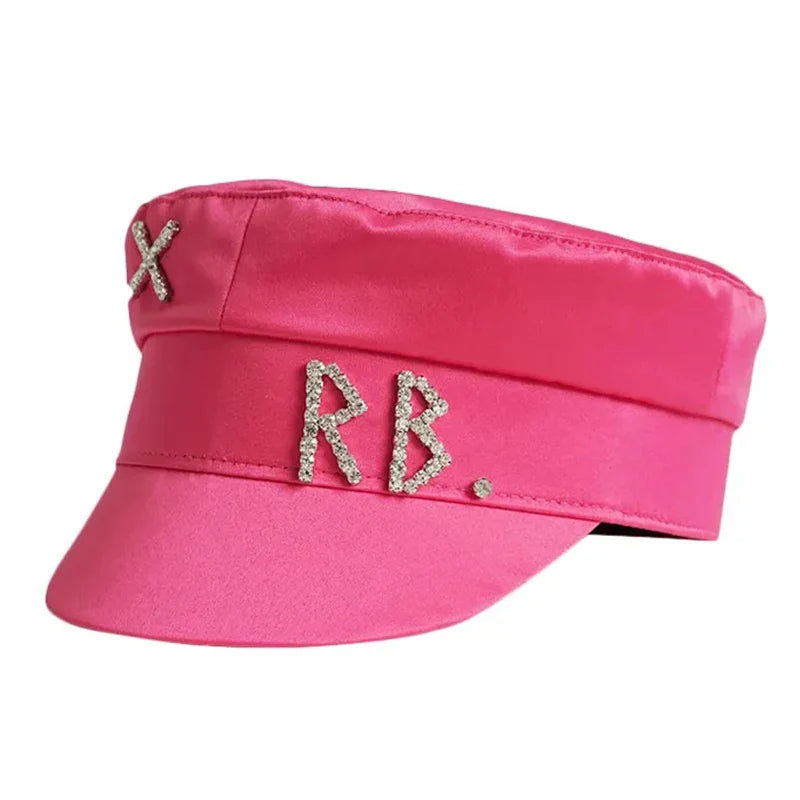 New Brand Designer Winter Hats Women Diamond Letter Stain Newsboy Cap Baker Boy Hat Visor