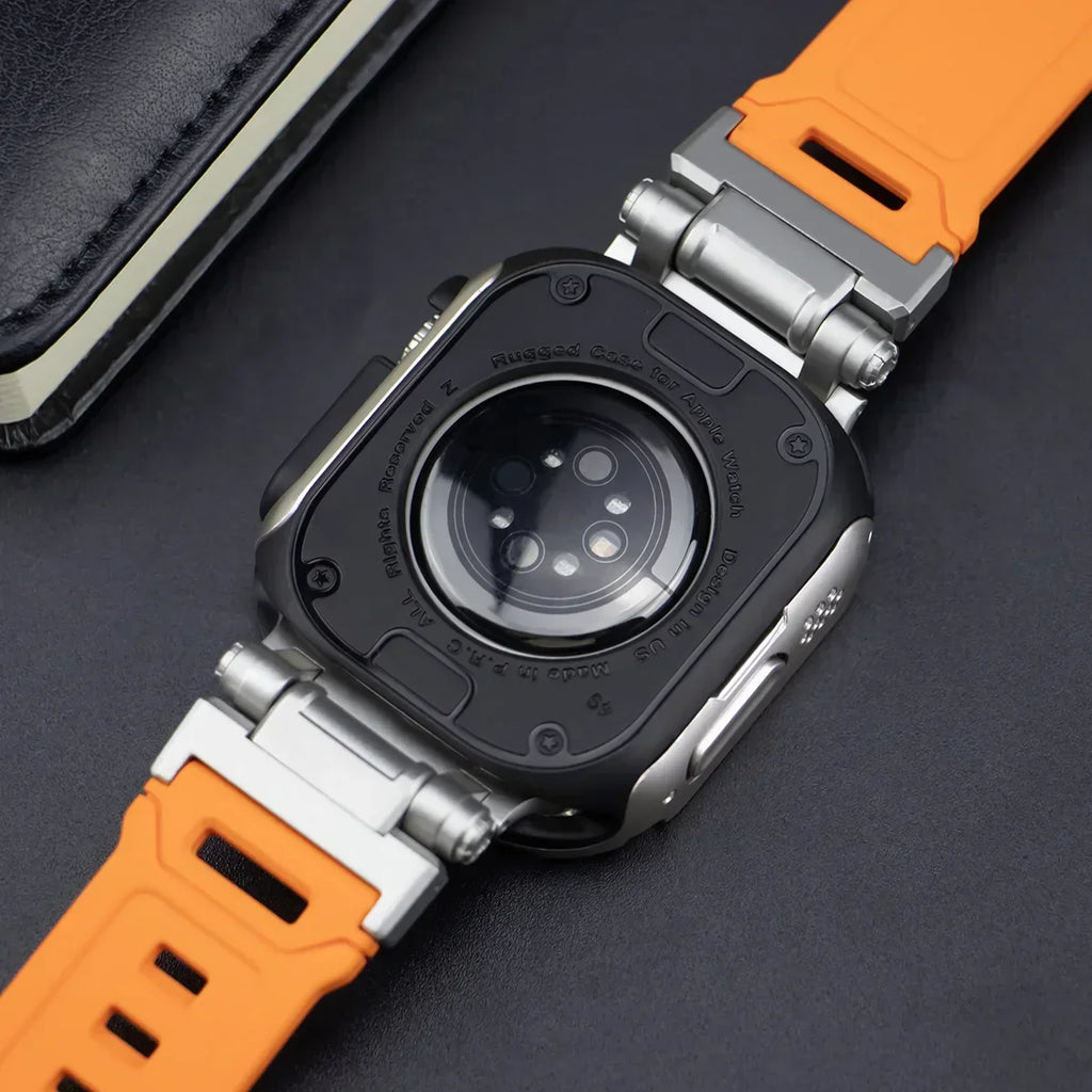 Strap+Case for Apple Watch Band Ultra 2 49mm 44mm 45mm TPU Protector Case Cover Silicone Bracelet for IWatch Series 9 8 7 6 5 4