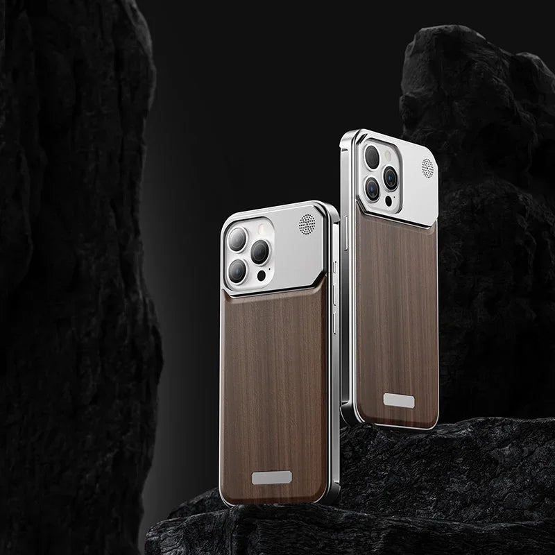 Luxury Solid Wood Metal Integrated Phone Case For IPhone 16 15 14 13 P – www.Nuroco.com Luxury Solid Wood Metal Integrated Phone Case For IPhone 16 15 14 13 P – www.Nuroco.com