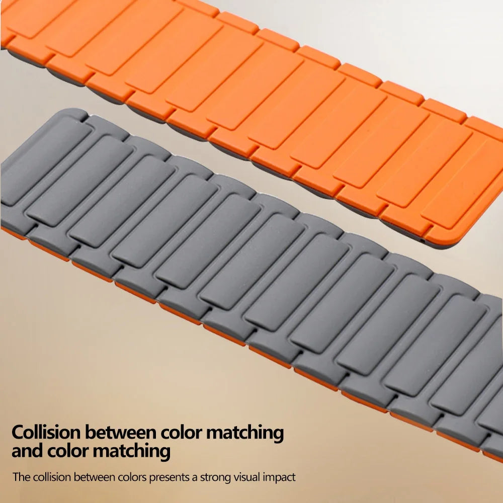 Magnetic strap for Apple Watch Band 49mm 45mm 44mm 40mm 41mm 38mm Silicone correa Bracelet iWatch Series 9 8 7 6 5 4 3 Se ultra2