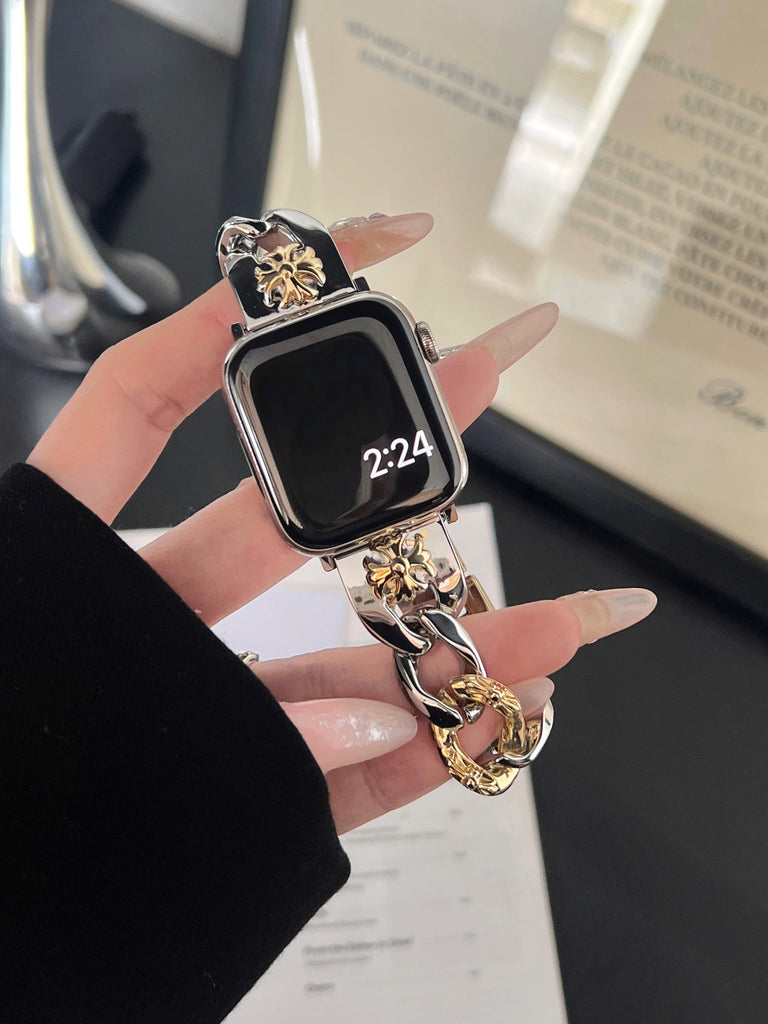 Snowflake Cross trend Metal adjustable band For Apple Watch Ultra 2 49mm 9 8 7 5 4 se 6 iwatch 45mm 41 42 44mm 38 40mm bracelet