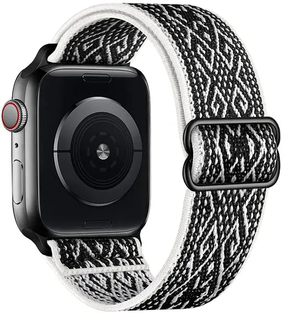 Scrunchie Strap for Apple watch Ultra 49mm band 45mm 44/40mm 41mm Adjustable Nylon solo Loop bracelet iWatch serie 4 5 se 6 7 8 9