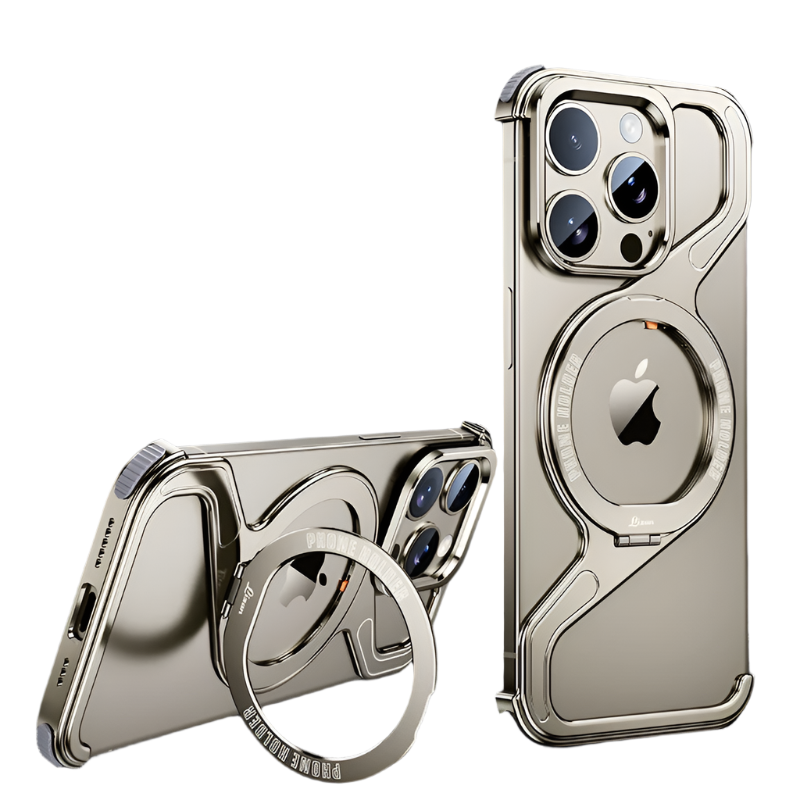 Metal Z Type Magnetic Phone Case For iPhone 13 14 15 16 Pro Max