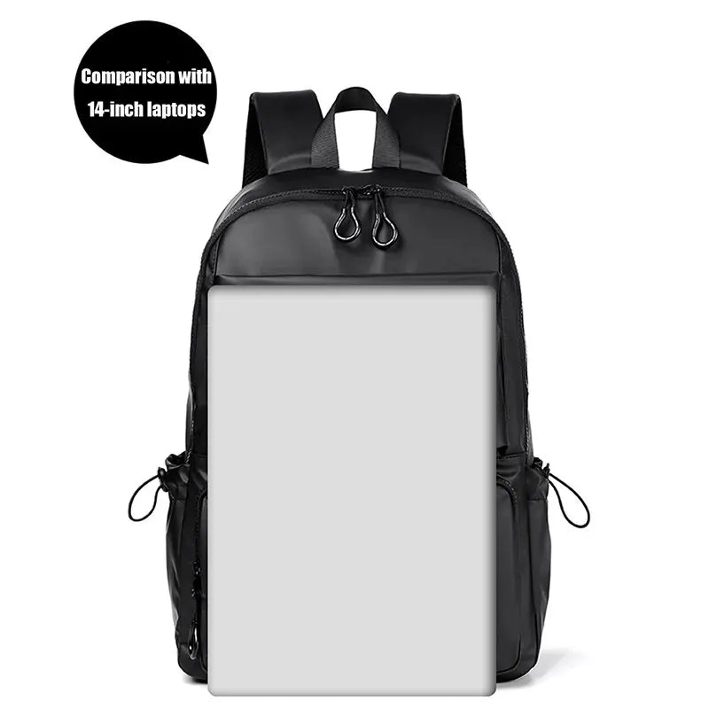 A 14 Inch Men's Backpack Large Capacity Travel Leisure Solid Color Pu www.Nuroco.com A 14 Inch Men's Backpack Large Capacity Travel Leisure Solid Color Pu www.Nuroco.com