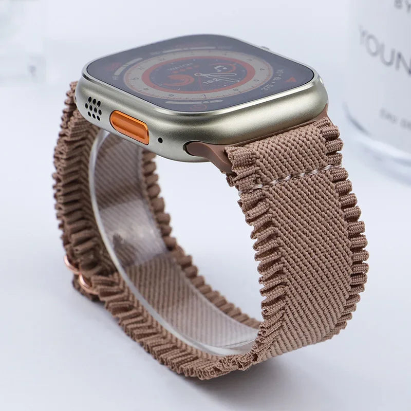 Elastic Nylon Fabric Strap for Apple Watch band 49mm 45mm 44mm Loop for iWatch series Ultra 9 8 7 6 SE 5 4 40mm 41mm 38 Bracelet