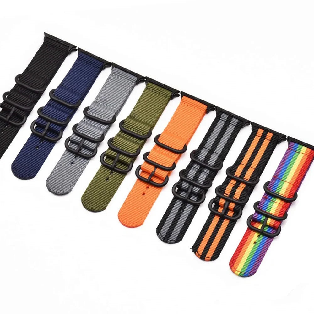 strap For Apple watch band 44mm 40mm 45mm 41mm 42mm 38mm 49mm Sports Nylon bracelet watch strap iwatch series 7 6 5 4 3 2 1 SE 8