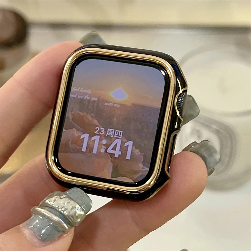 Metal Frame Hard Case Cover For Apple Watch Band 41mm 45mm 42mm 38mm 4 www.Nuroco