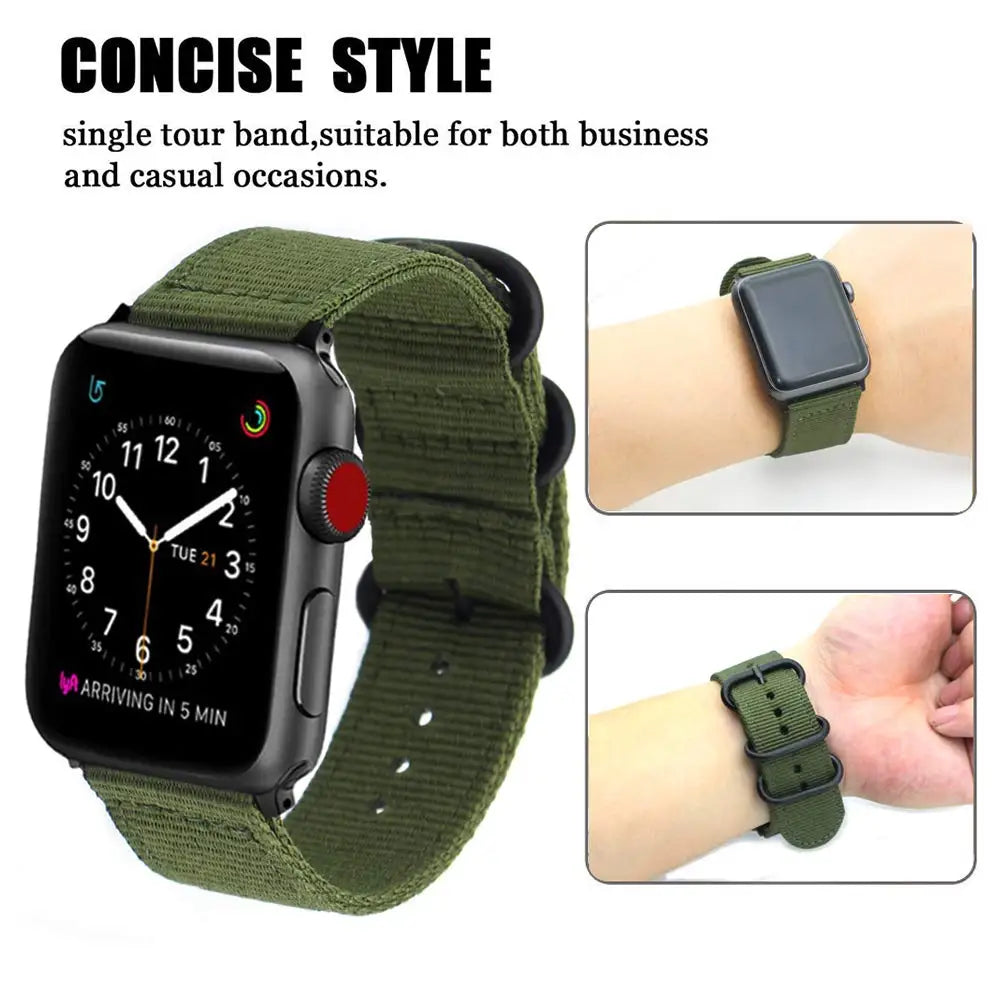 strap For Apple watch band 44mm 40mm 45mm 41mm 42mm 38mm 49mm Sports Nylon bracelet watch strap iwatch series 7 6 5 4 3 2 1 SE 8