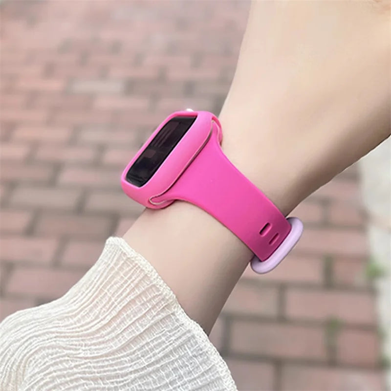 Summer Silicone Strap For Apple Watch Band 44mm 40mm 45mm 41mm 49mm 42 38mm Bracelet For iWatch Ultra Series 8 SE 7 6 5 4 3 Band