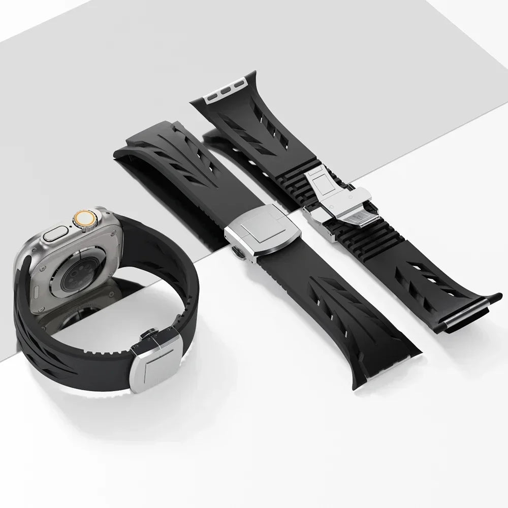 Silicone Strap for Apple Watch Ultra 1 2 49mm 10 46mm Premium Silicone Band for IWatch Series 9 8 7 6 5 Se 45mm 44mm