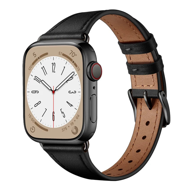 VIOTOO Slim Genuine Leather Bracelet Strap For Apple Watch Band 45mm 49mm 41mm 44mm 42mm 40mm Women Wristband iWatch Ultra8 7 6