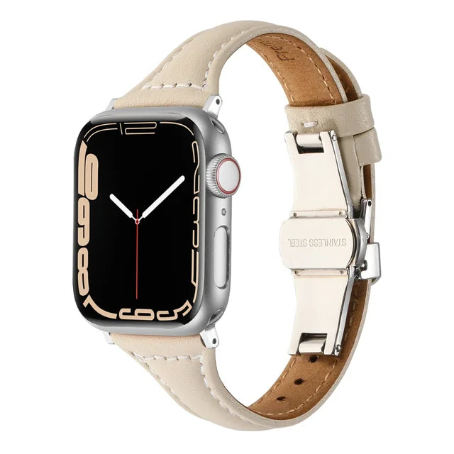 Leather watchband For Apple watch band ultra 49mm 45mm 41mm 44mm 40mm 42mm 38mm bracelet Strap correa iWatch series 8 7 SE 6 5 4