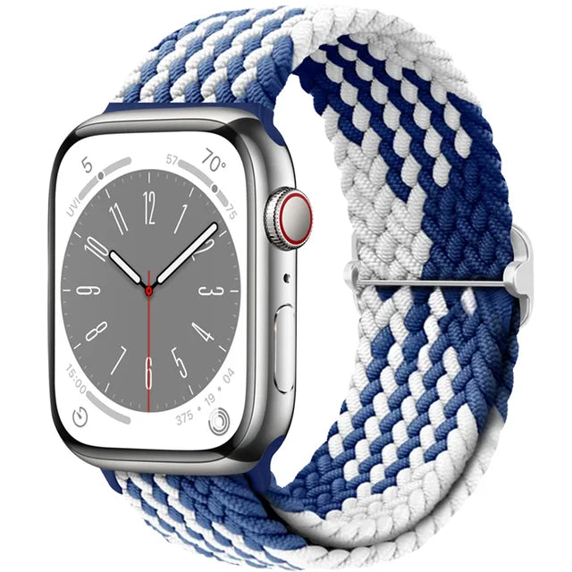 Braided Solo Loop For Apple watch band 44mm 40mm 49mm 45mm 41mm 38mm Elastic Nylon bracelet iWatch series 8 3 se 6 7 Ultra strap