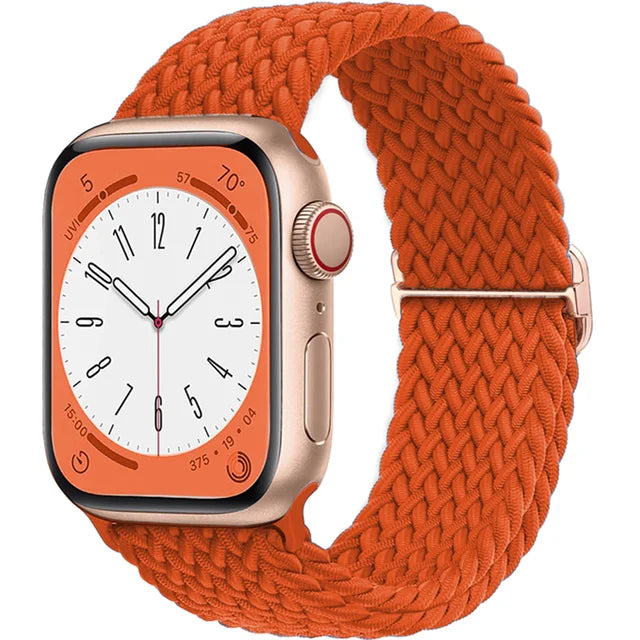 Braided Solo Loop For Apple watch band 44mm 40mm 49mm 45mm 41mm 38mm Elastic Nylon bracelet iWatch series 8 3 se 6 7 Ultra strap