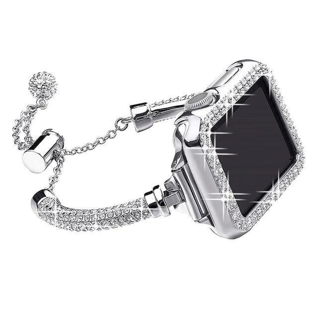 diamond wrist for Apple Watch Ultra Band 49mm 45mm 38mm 41mm 44mm Sparkling Crystal Bracelet iWatch Series 8 7 SE 6 5 4 3 Strap